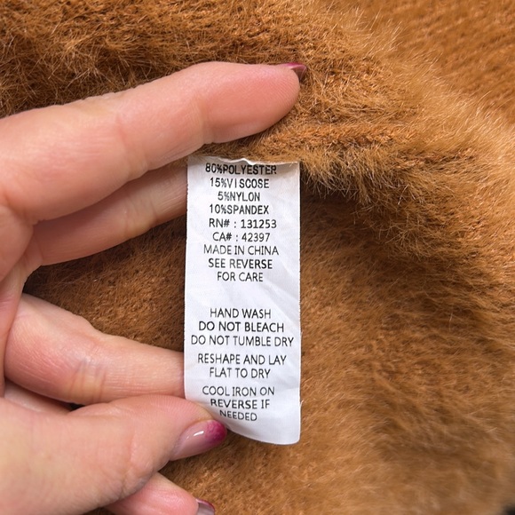 Pink Martini Shacket Burnt Orange Sweater Coat Sz XS - Picture 6 of 6